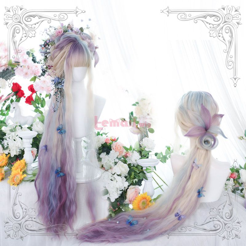 100 cm Lolita Long Gradient JK Cosplay Wigs