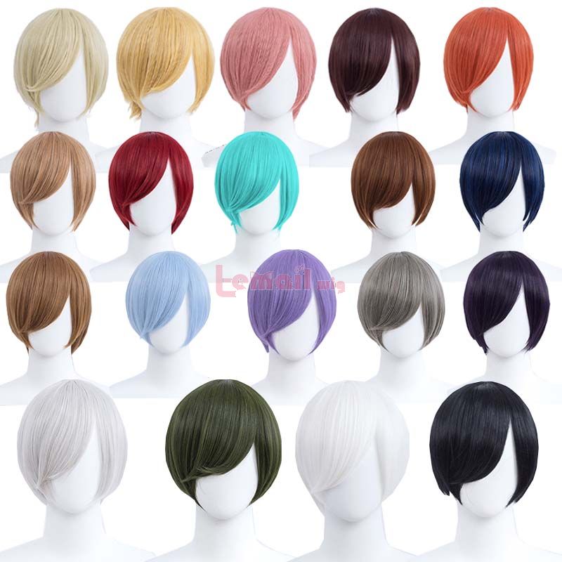 30cm Short Straight 19 Colors General Anime Cosplay Wigs