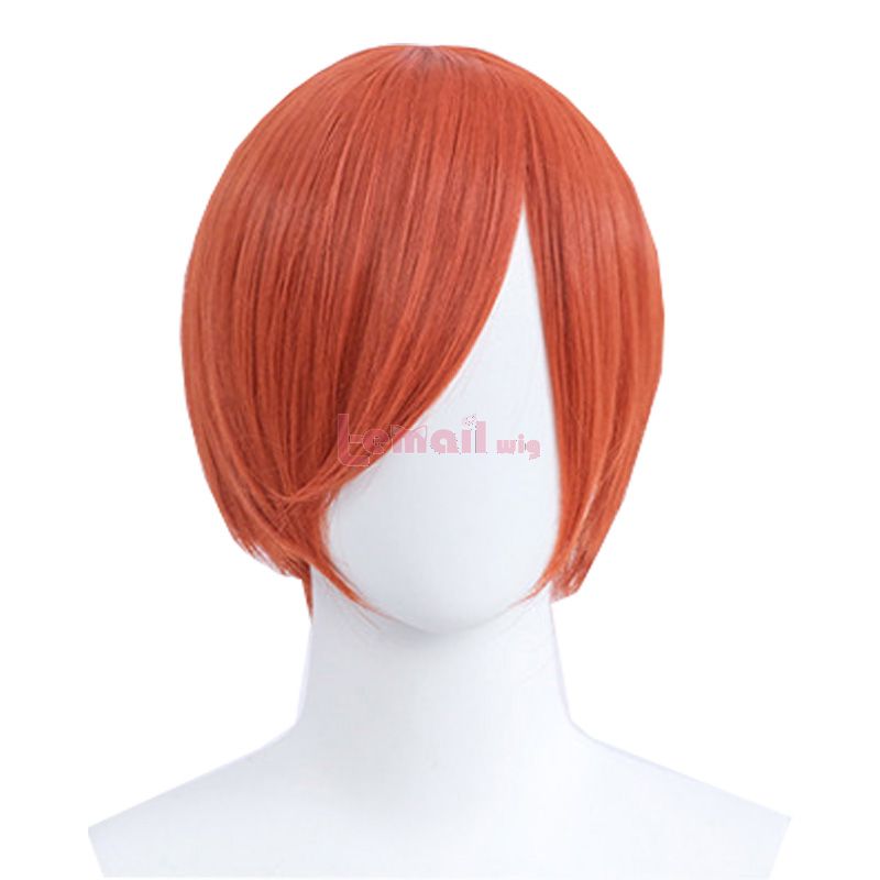 30cm Short Straight Orange General Anime Cosplay Wigs