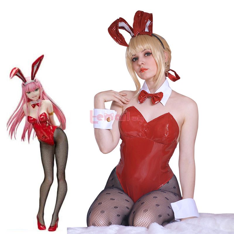 Anime DARLING in the FRANXX 02 Zero Two Bunny Girl Cosplay Costume
