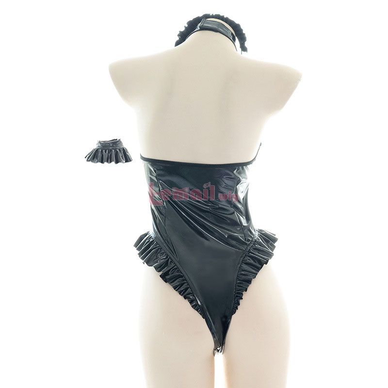 Black Strappy Lingerie Sexy Cosplay Costume