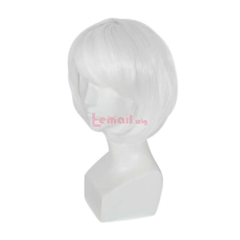 35cm Fashion Short White BOB Wig Supple Wig cb46g