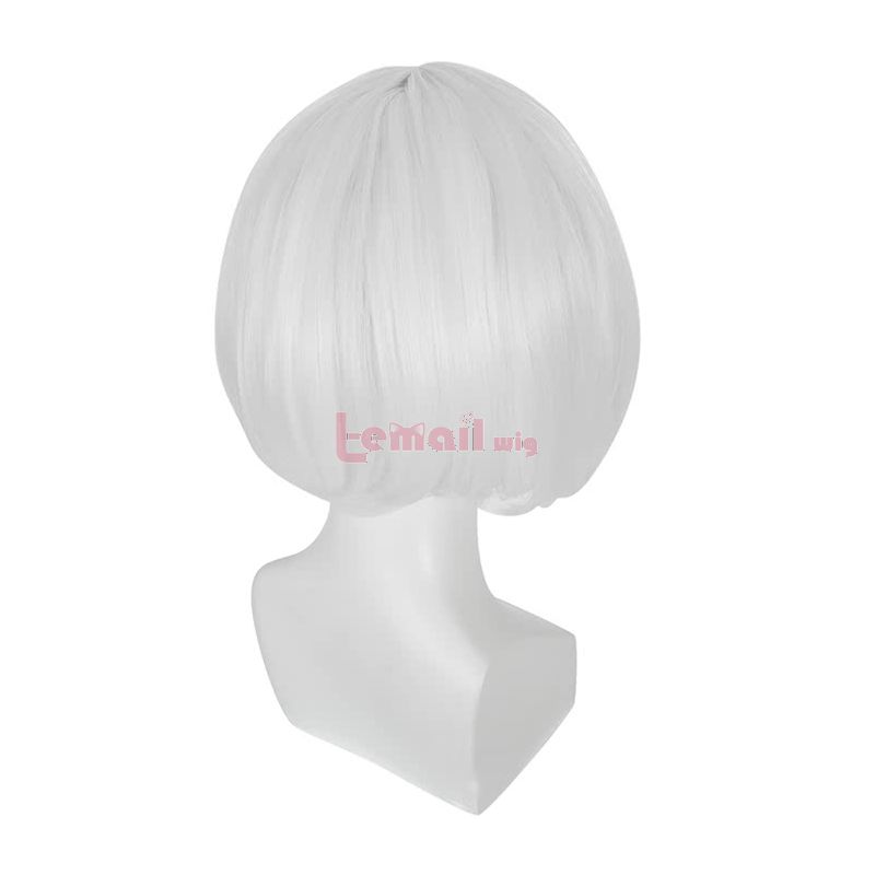 35cm Fashion Short White BOB Wig Supple Wig cb46g