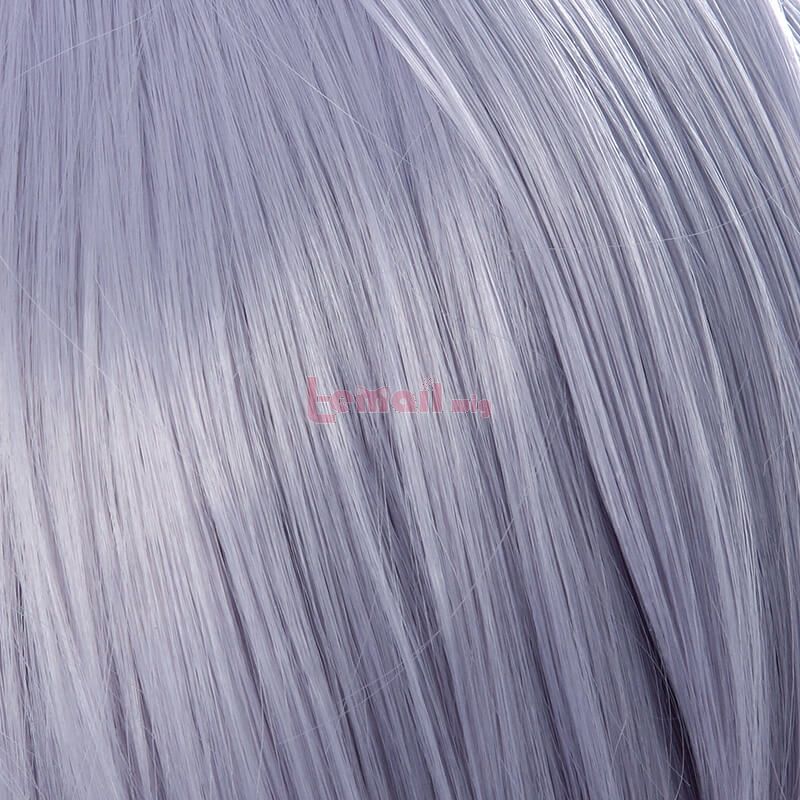 FGO Tomoe Gozen Long Grey Purple Ponytail Cosplay Wigs