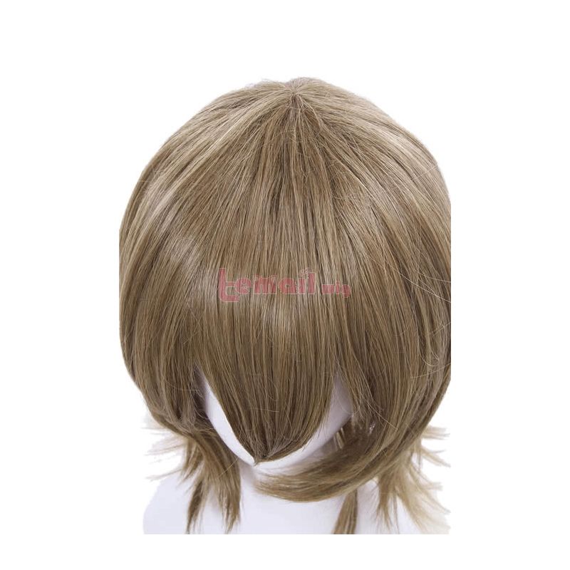 Game Persona 5 Goro Akechi Short Curly Flaxen Synthetic Men Cosplay Wigs