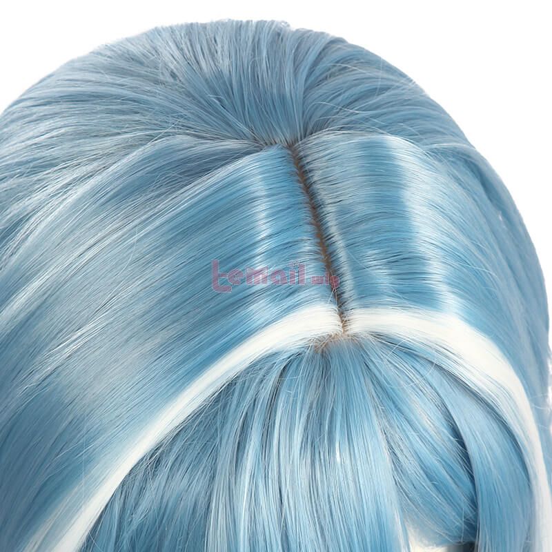 Game Genshin Impact Eula Light Blue Cosplay Wigs