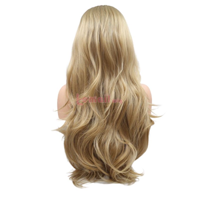 Fashion Long Curly Hair Gradient Brown Lace Front Wigs Cosplay Wigs