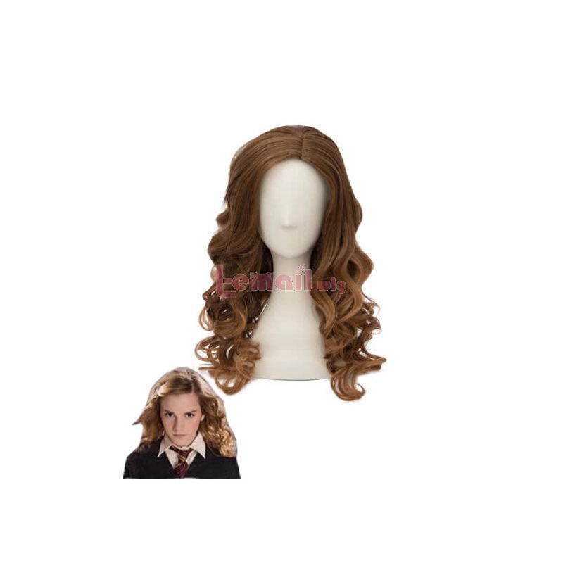 Harry Potter Hermione Jean Granger Brown Curly Cosplay Wigs 