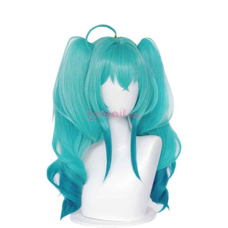 Hatsune Miku Vocaloid Miku Light Blue Double ponytail Cosplay wigs