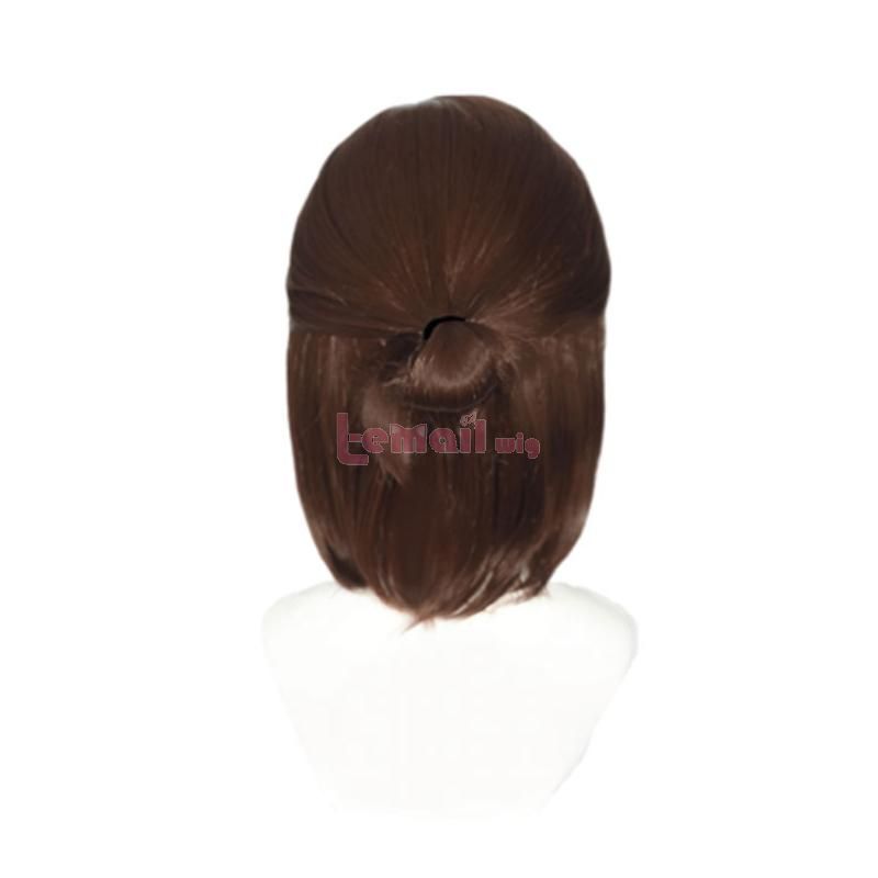 The Last of Us Ellie Cosplay Wig tattooing Game Brown Short Side Parting  Hair Halloween Heat Resistant Synthetic Free Wig Cap