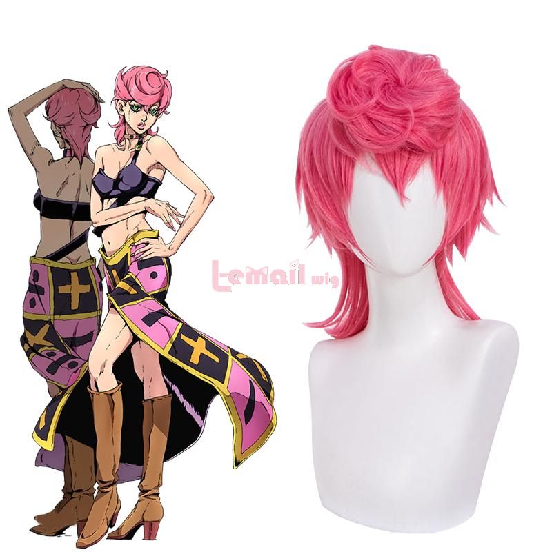 JoJo's Bizarre Adventure Trish Una Pink Cosplay Wigs