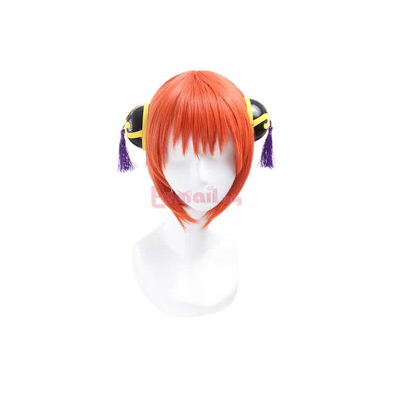 Japanese Anime Gintama /Silver Soul Kagura wig Gintoki Orange cosplay wig