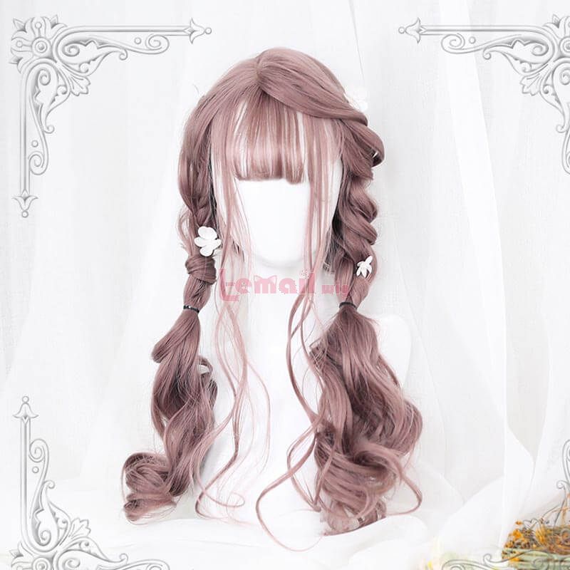Lolita 65cm Curly Pink Trendy Cosplay Wigs