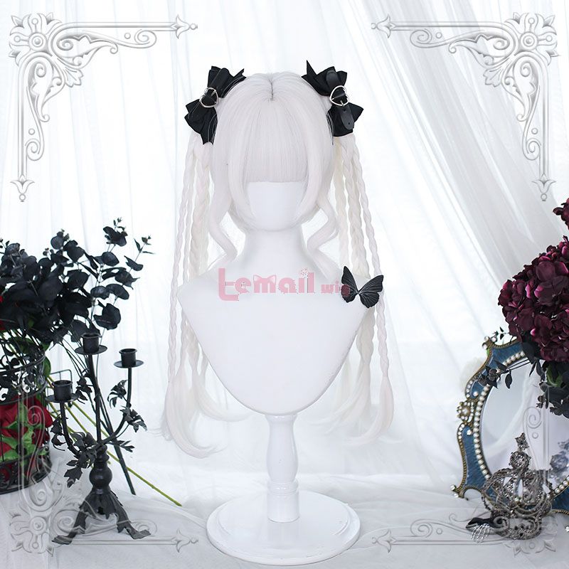 Lolita White Double Tail Cosplay Wigs