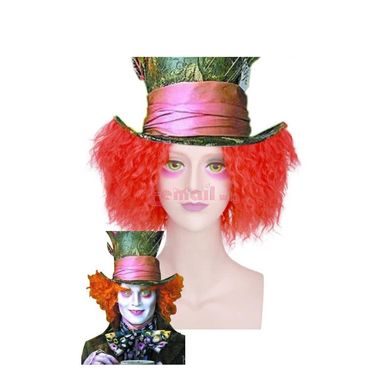Anime Alice in Wonderland 2 Mad Hatter Cosplay Wigs for Halloween