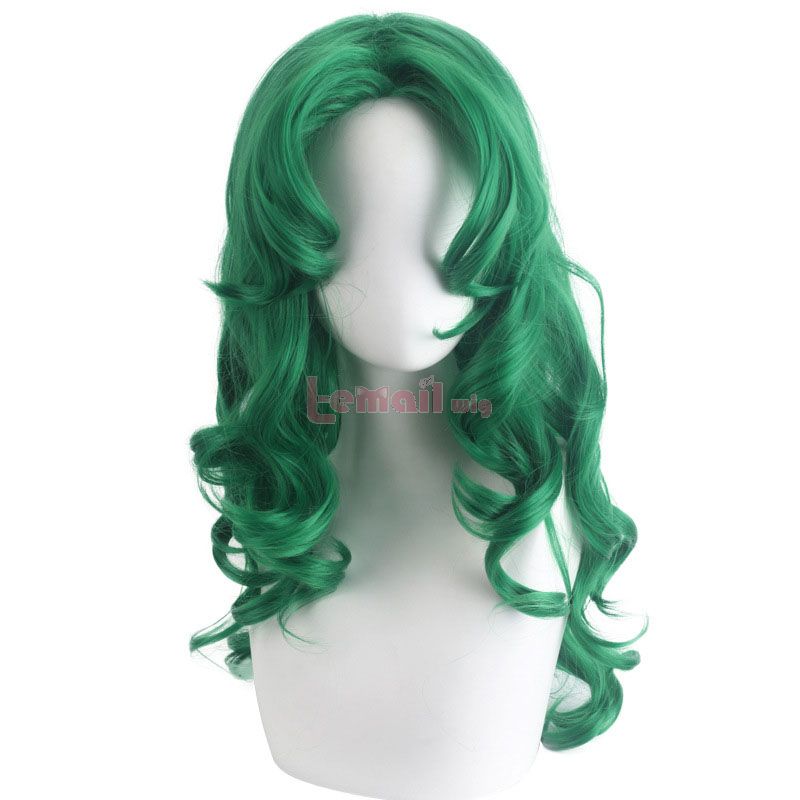 Sailor Moon Sailor Neptune Green Curly Cosplay Wig