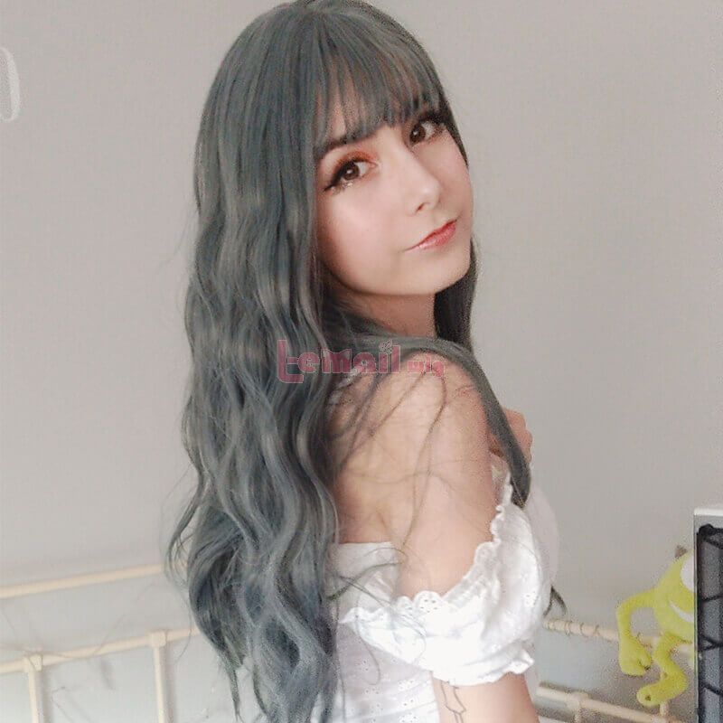 grey blue lolita wigs