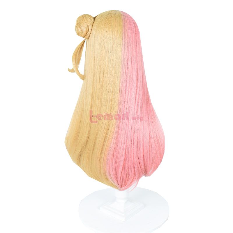 Vtuber Kotoka Torahime Blonde Mixed Pink Cosplay Wig
