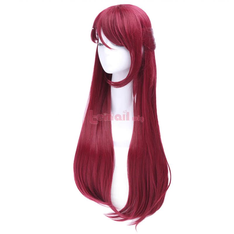 LoveLive!Sunshine!! Sakurauchi Riko Long Straight Dark Red Cosplay Wigs