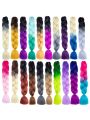 26 Colors 60cm Long Ponytail Cosplay Wig Pieces