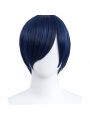 30cm Short Straight Dark Blue General Anime Cosplay Wigs