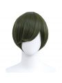 30cm Short Straight Green Black General Anime Cosplay Wigs
