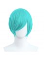30cm Short Straight Lake Blue General Anime Cosplay Wigs