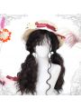 65cm Lolita Curly Long Brown Black Cosplay Wigs