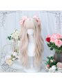 75cm Light Pink Long Curly Lolita Wig