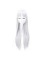 80cm Grey Secret Base Honma Meiko Long Cosplay Wigs