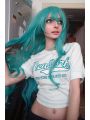 Game League of Legends Star Guardians Soraka Cosplay Wigs Synthetic Long Curly Green Women Cosplay Wigs