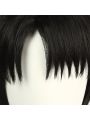 Anime Attack on Titan Levi Short Straight Black Cosplay Wigs