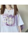 Anime Cute JK Top Print Cotton T-Shirt-White