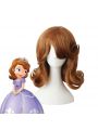 Anime Sofia the First Sofia Long Curly Brown Cosplay Wigs