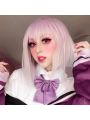 Anime SSSS.GRIDMAN Shinjo Akane Short White Pink Cosplay Wigs