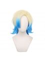 Blue Lock Michael Kaiser Blonde Mixed Blue Cosplay Wig