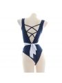 Blue Maid Uniform Sexy Lingerie Cosplay Costume