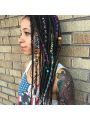 L-email wig Colorful Hair Buckle Braids