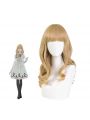 CAROLE & TUESDAY Tuesday Long Curly Blonde Cosplay Wigs with Flat Bangs