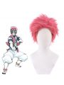 Demon Slayer Akaza Short Pink Cosplay Wig