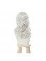 LOL Empress of the Elements Qiyana Curly Silver Cosplay Wigs