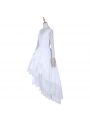 Fashion European Women Long Dress White Lace Costumes