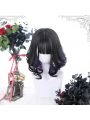 Fashion Lolita 35cm Wavy Long Mixed Black Trendy Cosplay Wigs