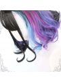 Fashion Lolita 35cm Wavy Long Mixed Black Trendy Cosplay Wigs