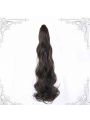 Fashion Lolita 60cm Wavy Long Black Trendy Cosplay Ponytail Wigs