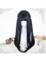 Fashion Lolita 65cm Long Straight Black Trendy Cosplay Wigs