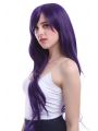 Fashion Women 80cm Long Straight Purple Cosplay Hair Wig