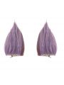 Game Genshin Impact Keqing Long Mixed Purple Ponytail Cosplay Wigs With Ears