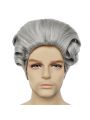 Halloween Men Long Curly Judge Wig Evening Party Cosplay Wigs