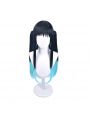 Kimetsu no Yaiba Tokitou Muichirou Long Black Gradient Blue Cosplay Wigs